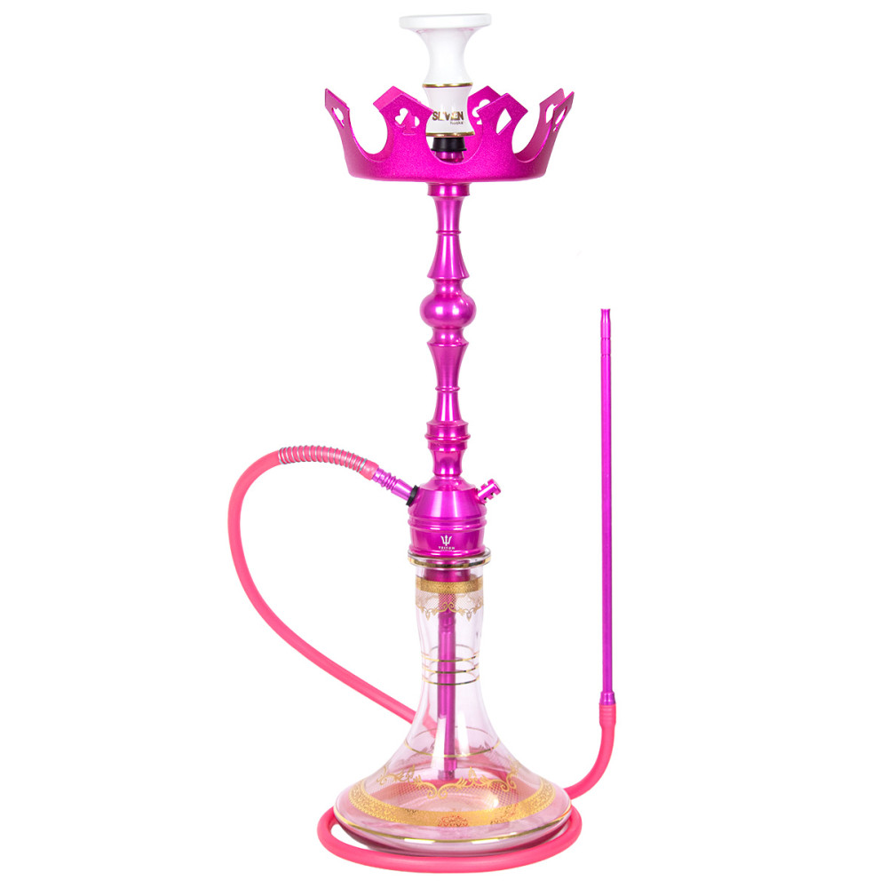 Narguile Triton Up Rosa Vaso Md Genie 26cm Rosh Seven Bowl Prato Coroa